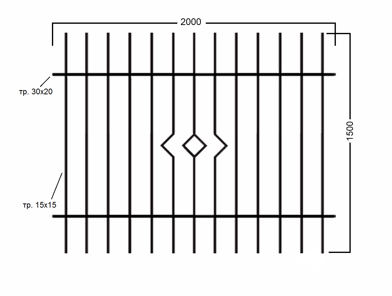 Секція Стиль (1500х2000) (ковка)