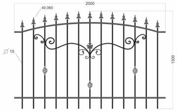 Секція Наталі (1300х2000) (ковка)